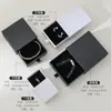 Los Profesionales Industriales Eligen Cajas de Almacenamiento de Joyería Hechas a Mano en Blanco y Negro con una Textura de Lujo Ligero, Cajas de Empaque Deslizables y Cajas de Cajón para Joyería
