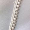 Decoração de gola de fantasia de renda com contas e pérolas, decoração de Natal e casamento, acessórios DIY