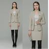 Traje de negocios color albaricoque, traje para mujer, comercio exterior, negocios, presidente, vestido formal, moda, entrevista OL, herramientas, temperamento, monos.