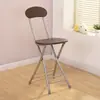 Silla plegable, silla de comedor para el hogar, silla simple, silla de ocio con respaldo, taburete de dormitorio, silla de balcón, taburete redondo portátil para adultos