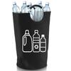 Mango de Aluminio Almacenamiento de Botellas de Reciclaje Cesta para Ropa Sucia Cesta de Almacenamiento Extraíble Cesta de Reciclaje Caja de Reciclaje Plegable para el Hogar