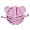 Prato de grade em forma de urso de desenho animado, utensílios de mesa criativos para uso doméstico, prato de jantar infantil, prato de café da manhã, prato de jantar separado para bebês
