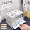 Caixa de Armazenamento para Máscaras Faciais, Caixa com Compartimentos de Acrílico para Cosméticos, Suporte Transparente de Grande Capacidade para Mesa de Maquiagem, Armazenamento de Produtos para Cuidados com a Pele