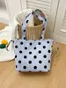 Bolso informal transfronterizo de gran capacidad con lunares para mujer, nuevo bolso de hombro versátil para el verano de 2026, bolso tote estilo bosque para el trabajo