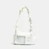 Bolsa de Hombro Casual con Cordón Color Crema, Estilo Fresco, Plisada, Linda, Gran Capacidad, Personalizada, Novedad Primavera 2026, Estrellas