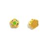 Acessórios de ouro antigo para preservação de cor, joias faça você mesmo, acessórios de ouro com areia, pulseira de contas soltas de zircônia turquesa incrustada, pulseira com furo passante