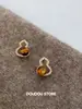 Doudoustore Pedra Olho de Tigre Cabaça Fulu Novos Brincos Chinês Retrô Brincos Femininos Tendência