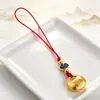 Colgante Exquisito Chapado en Oro No de Latón Mantra de Seis Caracteres Regalo Budista Rueda de Oración Budista Colgante Llavero Buda Maitreya