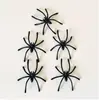 Decoración de pastel de Spider-Man versión Q, araña negra tridimensional, adorno de horneado, telaraña plateada, tarjeta de inserción para pastel