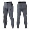 Pantalones de Compresión Deportivos Transfronterizos Alta Elasticidad para Hombre Secado Rápido para Correr Fitness Pantalones Largos de Colores Pantalones de Compresión Entrenamiento Baloncesto Fútbol