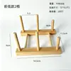 Suporte de Copos de Bambu Armazenamento Suporte de Armazenamento para Copos de Água e Pires Suporte de Secagem de Tigelas e Pratos para Cozinha Multifuncional Secagem Suporte para Xícaras de Chá