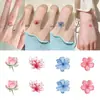 Pegatinas de tatuaje de mariposas y flores coloridas para dedos, estilo ins, impermeables, de larga duración, puras y deseables, realistas, lavables, adecuadas para estudiantes