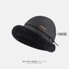 Sombrero de Pescador de Felpa de Invierno con Accesorio de Mascarilla para Mujer, Hace que la Cara Parezca Más Pequeña, Adecuado para Viajes al Noreste, a Prueba de Frío y Cálido, Sombrero de Cubo Estilo Coreano
