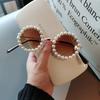 Gafas de Sol Infantiles Hechas a Mano con Perlas para Niña, Gafas para Bebé Anti-UV, Gafas de Sol Modernas, Tesoro de Moda para Mujer