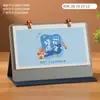 Calendario de Escritorio Personalizado 2027 para el Año del Cordero, Creativo Calendario Mensual Corporativo Estampado en Oro con Espacio Publicitario Personalizable
