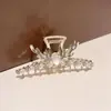 Pinza para el Cabello de Metal para Mujer, Pinza Tiburón de Lujo de Alta Gama, Pasador para Peinados Recogidos, Accesorio para el Cabello con Perlas para la Parte Trasera de la Cabeza