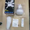 Luz de ventilador de techo pequeña silenciosa para el hogar modelo nuevo transfronterizo E27, luz de ventilador de techo inteligente para comedor y dormitorio