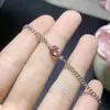 Pulseira azul tesouro cor natural pura cristal rosa super transparente gema grau 5A tamanho 5*7mm outlet de fábrica