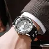 Nuevo producto transfronterizo: Reloj de pulsera deportivo de silicona con calendario, subesferas falsas, esfera grande, impresionante reloj de cuarzo de negocios para hombre