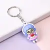 Llavero tridimensional de dibujos animados transfronterizo, llavero de goma blanda de PVC, llavero creativo de dibujos animados de silicona, lindo regalo de muñeca