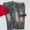 Calça Jeans Flare Skinny Vintage Desgastada Estilo Coreano Outono 2026 para Meninas