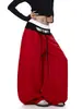 Fabricante Original Estilo Americano Falso Duas Peças Patchwork Color Block Estampa de Letras Calça de Moletom Design Unissex Calças Largas Soltas