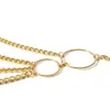 Cadena de cintura geométrica versátil con personalidad sencilla y joyería transfronteriza europea y americana, cadena de cuerpo de moda con borlas multicapa sexy de metal