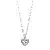 Colar Feminino Transfronteiriço Novo e Moderno com Pingente de Coração, Corrente Clavicular Niche de Luxo Leve e Sofisticada, Choker Exquisito e Versátil