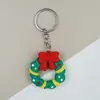 Llavero de Navidad Papá Noel Llavero de Resina Colgante Decoración de Árbol de Navidad de PVC Figura de Caja Sorpresa Mayoreo