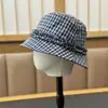 Nuevo Sombrero de Pescador Estilo Coreano 2026 Elegante Sombrero de Cubo a Cuadros con Encaje para Mujer Primavera y Verano Sombrero de Sol con Ala Ancha