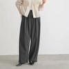 Calça Casual Reta Estilo Japonês Nova Primavera e Verão Elástico Cintura Alta Solta Elegante Emagrecedora Perna Larga Calças para Comércio Exterior
