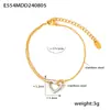 Marca Pulseira French Hollow Love Aço Inoxidável Banhado a Ouro 18k Temperamento Simples Estilo Ins Transfronteiriço Joia de Mão