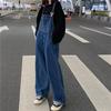 Macacão Jeans Moda Outono 2026 Versátil Estudante Solto Plus Size Calça Wide Leg com Bolsos Macacão Feminino