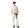 Magic Bear Moda Retrô Americana Masculina Marca Estilo Old Money Jaqueta de Camurça com Lapela Bordada e Fivela de Avião Jaqueta Detroit