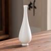 Botella de Porcelana Blanca Cerámica Blanco Puro Jade Guanyin Botella Pura Florero Estilo Chino Simple Decoración del Hogar Arreglo Floral Florero Sencillo Hidropónico