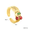 Diseño de Nicho Transfronterizo Acero Inoxidable Borla Mariposa Anillo Abierto Ajustable Chapado en Oro de 18K Moda Anillo Personalizado