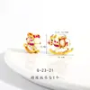 Tienda de Oro Mismo Estilo Arena Dorada Color Macarrón Caballo Mecedor Colgante Anillo Pequeño de Carrera Multicolor Cadena para Clavícula Accesorios DIY
