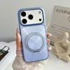 Adecuado para iPhone 18 Pro Max, con un soporte magnético giratorio tipo piel y una funda protectora de cobertura total resistente a caídas para el Apple 17 Pro Max