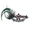 Nueva Máscara de Encaje con Plumas de Pavo Real para Baile de Halloween Maquillaje Veneciano Encaje Media Cara Máscara Sexy para Ojos
