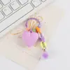 Colgante de melocotón cadena para funda de teléfono diy joyería decorativa hecha a mano con cuentas accesorios de llavero de amor