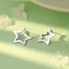 Pendientes de Plata de Ley S999 con Cierre de Mariposa Diseño de Estrella Plegada Dulce para Mujer Alto Grado Suave Sensación de Lujo Diseño de Nicho Pendientes Dropshipping