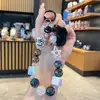 Nova Corrente para Celular com Contas Bolha Geométricas Lanyard de Celular Feminino Corrente Curta com Pingente de Pérola Forte e Durável Presente para Melhor Amiga