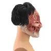 Máscara de cara podrida de terror de Halloween máscara de mutante zombi tocado de cabeza de zombi calavera accesorios de habitación de casa encantada sangrientos
