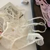 Panty de Encaje Puro Deseo Sexy Transparente con Volantes de Campana de Tiro Bajo Venta al por Mayor de Fábrica Dropshipping A12