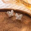 Nuevos Pendientes de Mariposa de Doble Capa con Línea Hueca, Diseño de Nicho, Pendientes Exquisitos, Accesorios Versátiles para Orejas de Uso Diario