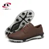 Sapatos de Golfe Fuli Sports Venda Direta, Estilo Cavalheiro, Travas Fixas, Material Superfibra Impermeável Sapatos de Golfe