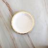Plato pequeño desechable blanco ecológico, plato para tarta de cumpleaños infantil, vajilla para fiestas, plato de papel, vaso de papel, pañuelo de papel.