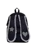 Mochila de Bolinhas com Orelhas de Coelho Estilo Soft Girl para Meninas, Macia e Fofa, Rejuvenescedora, Doce e Adorável, Mochila Pequena para Saída de Festa Escolar
