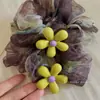 Goma para el pelo plisada floral dulce estilo coreano para mujer, elegante accesorio para moño bajo, nueva goma para el pelo de verano 2026
