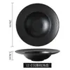 Sombrero de Paja Cerámico de Sentido Avanzado Plato para Sopa Hilo Simple Plato Profundo Comercial Plato Ovni Plato Salah Pagatti Vajilla de Restaurante Occidental